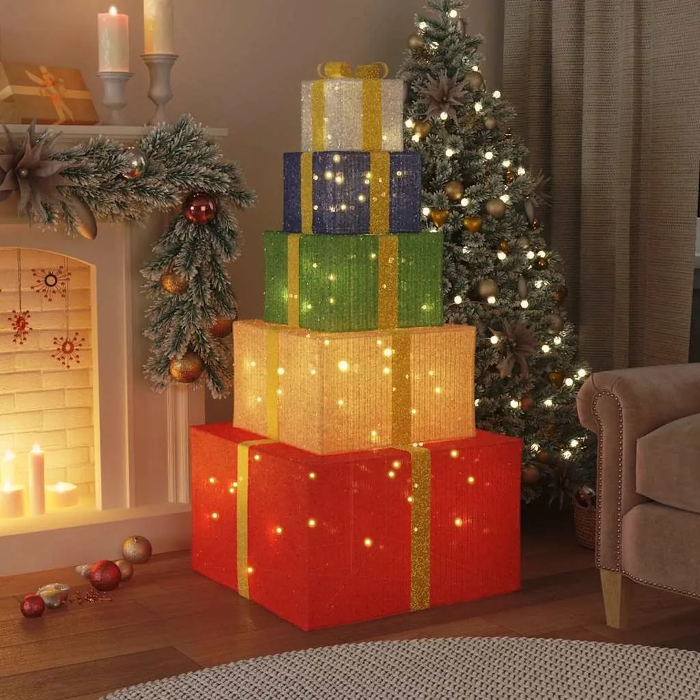 Decoração de Natal caixa de presente 250 LED branco quente