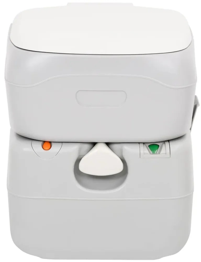 Sanita portátil p/ campismo 22+12 L PEAD cinzento e branco