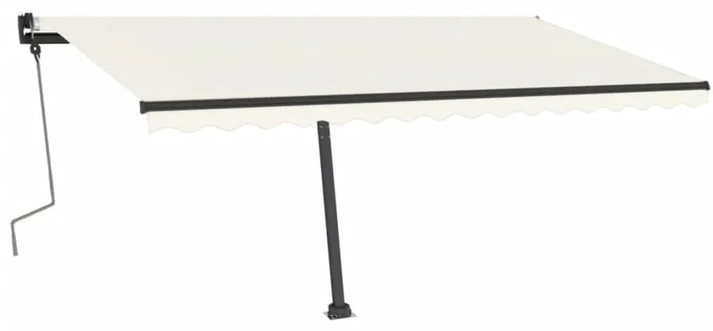 Toldo retrátil manual independente 400x350 cm cor creme