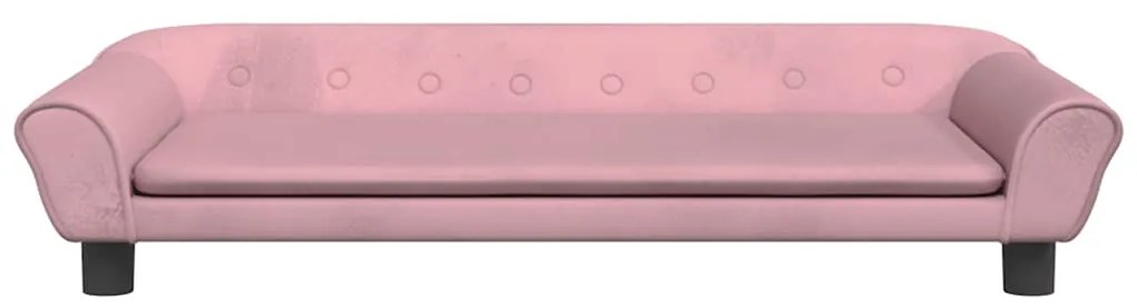 Cama para cães 100x50x21 cm veludo rosa
