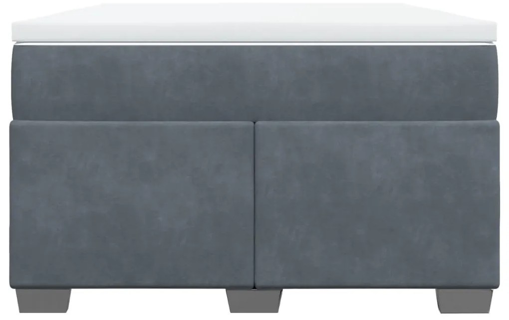 Cama boxspring com colchão 120x190 cm veludo cinzento-escuro