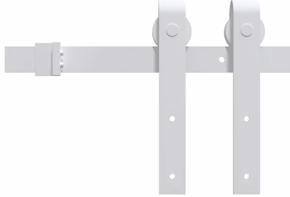 Porta de correr c/ ferragens 100x210 cm madeira de pinho maciça