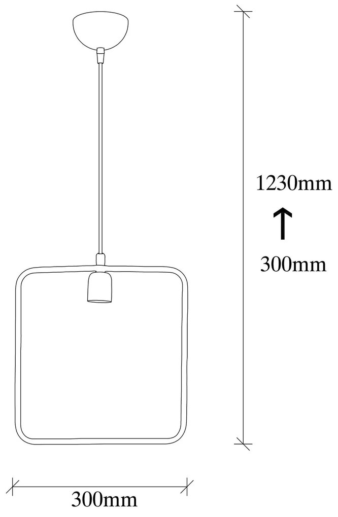 Candeeiro de Teto Geonni – Preto – 30 x 6 cm