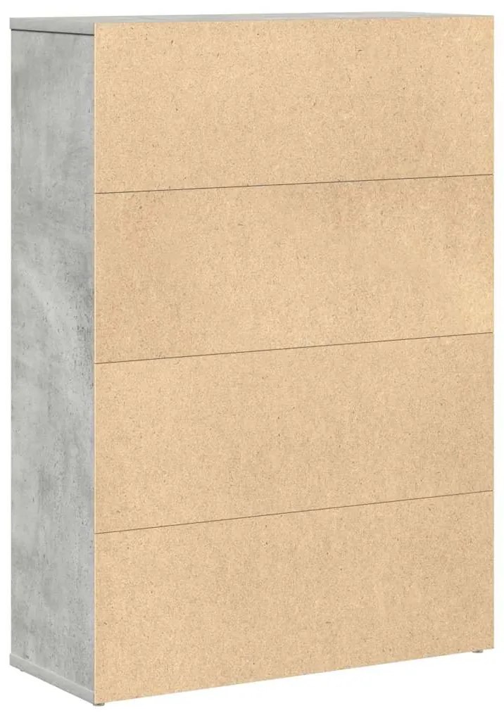 Estante 60x24x85 cm derivados de madeira cinzento cimento