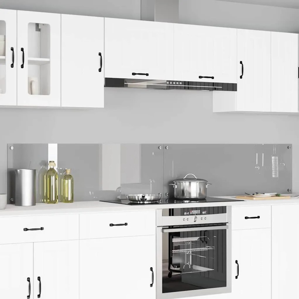 vidaXL Proteção de Cozinha 2 pcs Cinzento-claro 120 x 40 cm