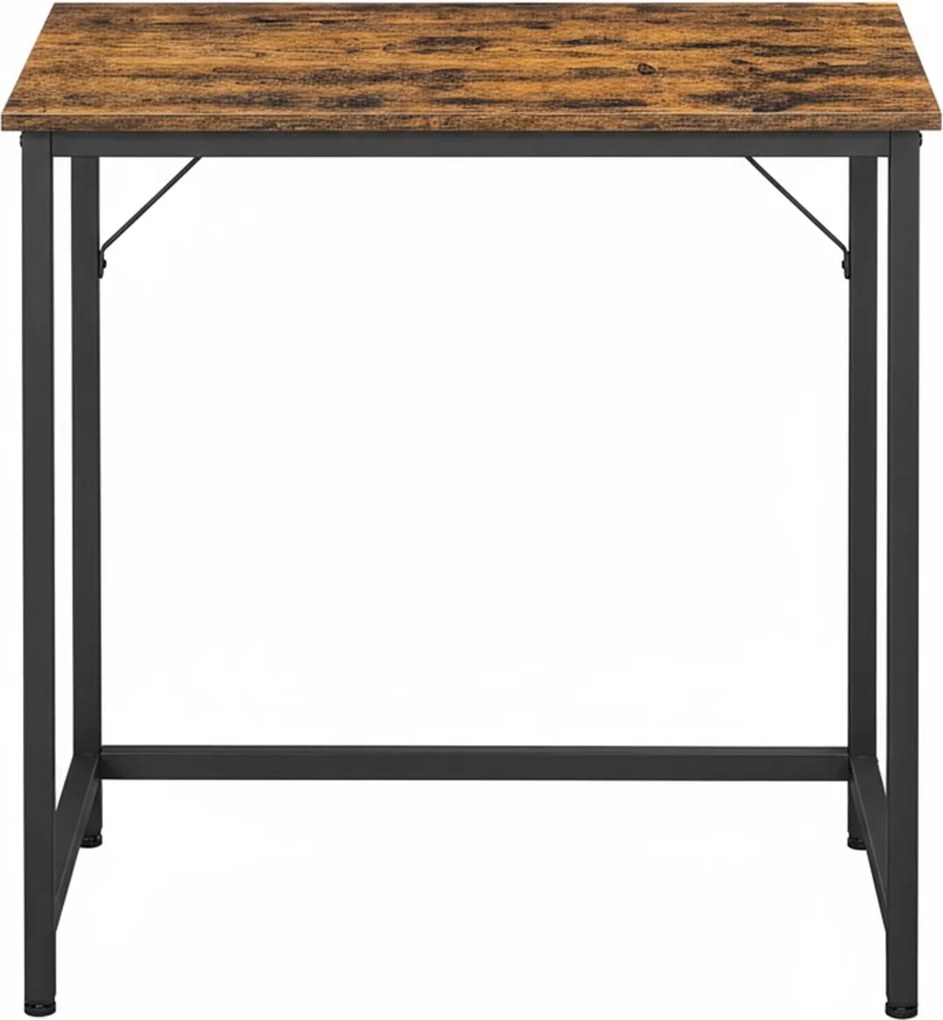 Secretária de escritório estreita com design industrial 80 x 50 x 75 cm castanho vintage-preto