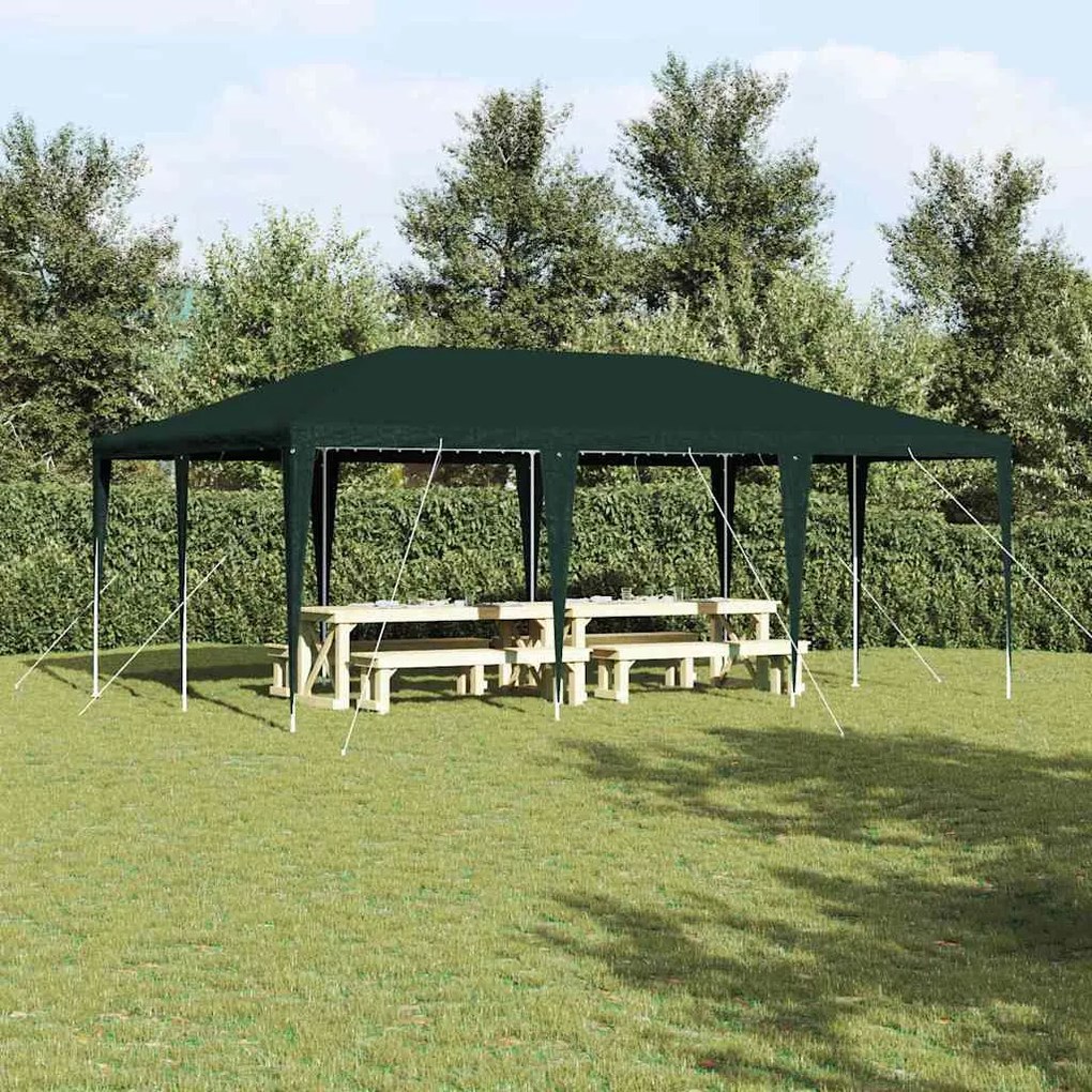 vidaXL Tenda de Festa Verde 600 x 400 x 266 cm Polietileno e Aço