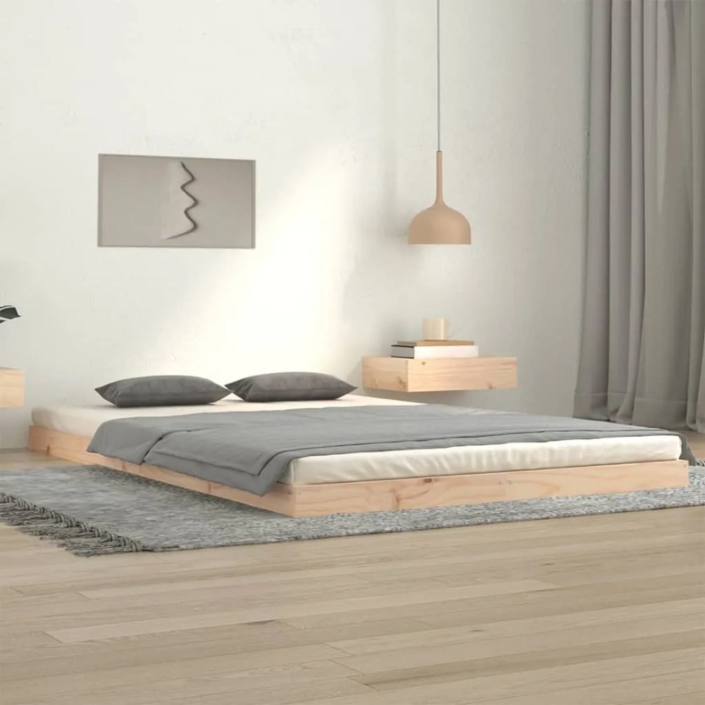 vidaXL Estrutura de cama 120x200 cm madeira de pinho maciça