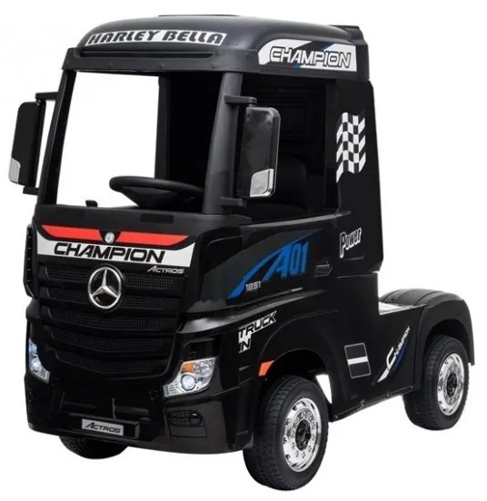 Camião para crianças 3 a 5 anos Mercedes Actros 12V 2.4 PRETO