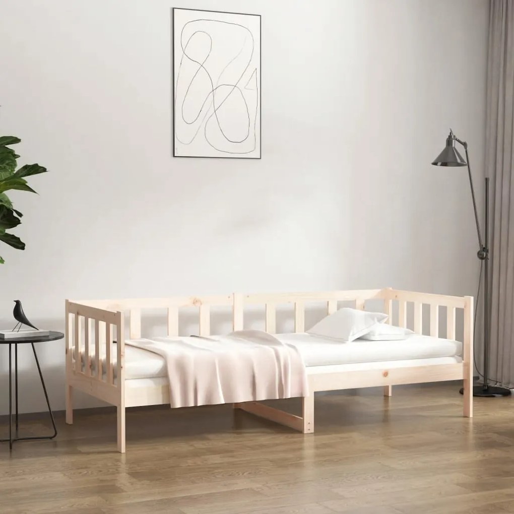 Sofá-cama sem colchão 80x200 cm madeira de pinho maciça