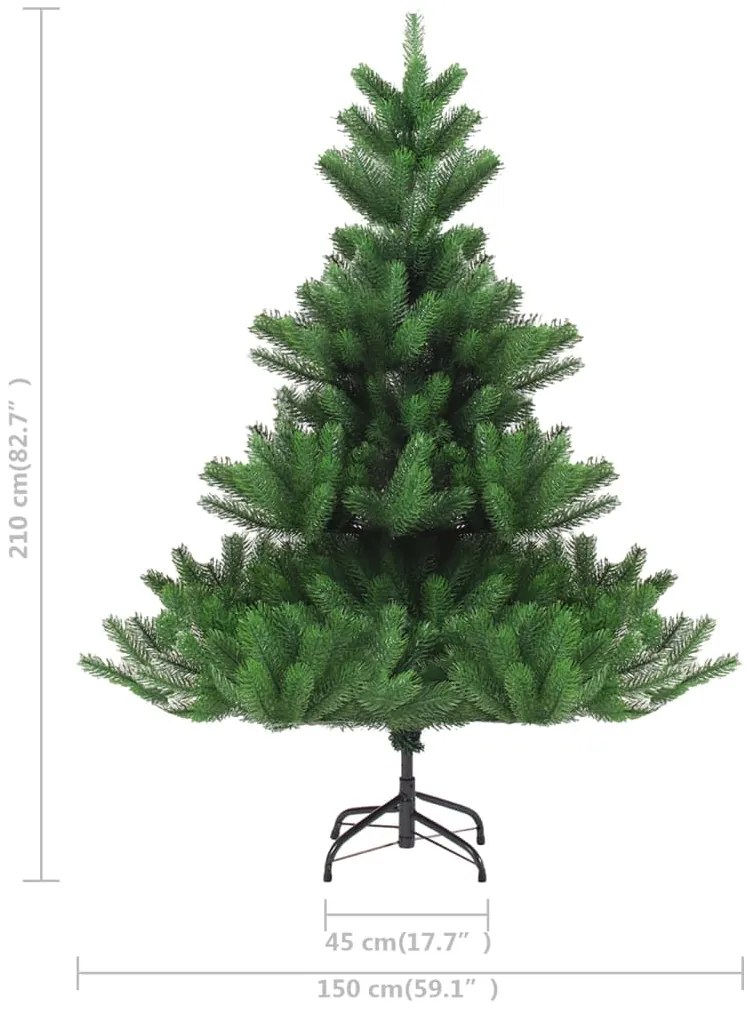 Árvore de Natal artificial 210 cm abeto caucasiano verde