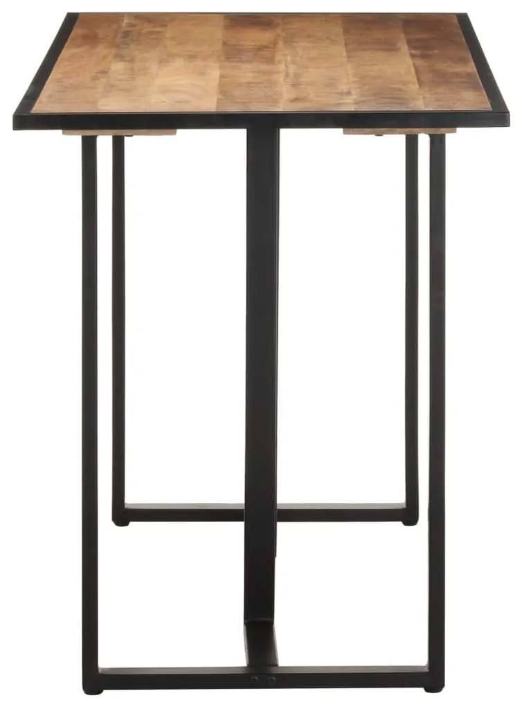 Mesa de jantar 120 cm madeira de mangueira áspera