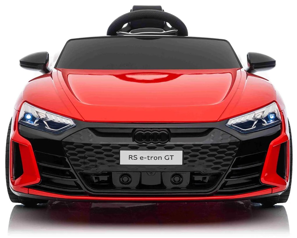 Carro elétrico para crianças Audi RS E-tron GT 12V, controlo remoto, USB / AUX, Bluetooth, bateria de lítio, luzes LED licença ORIGINAL Vermelho