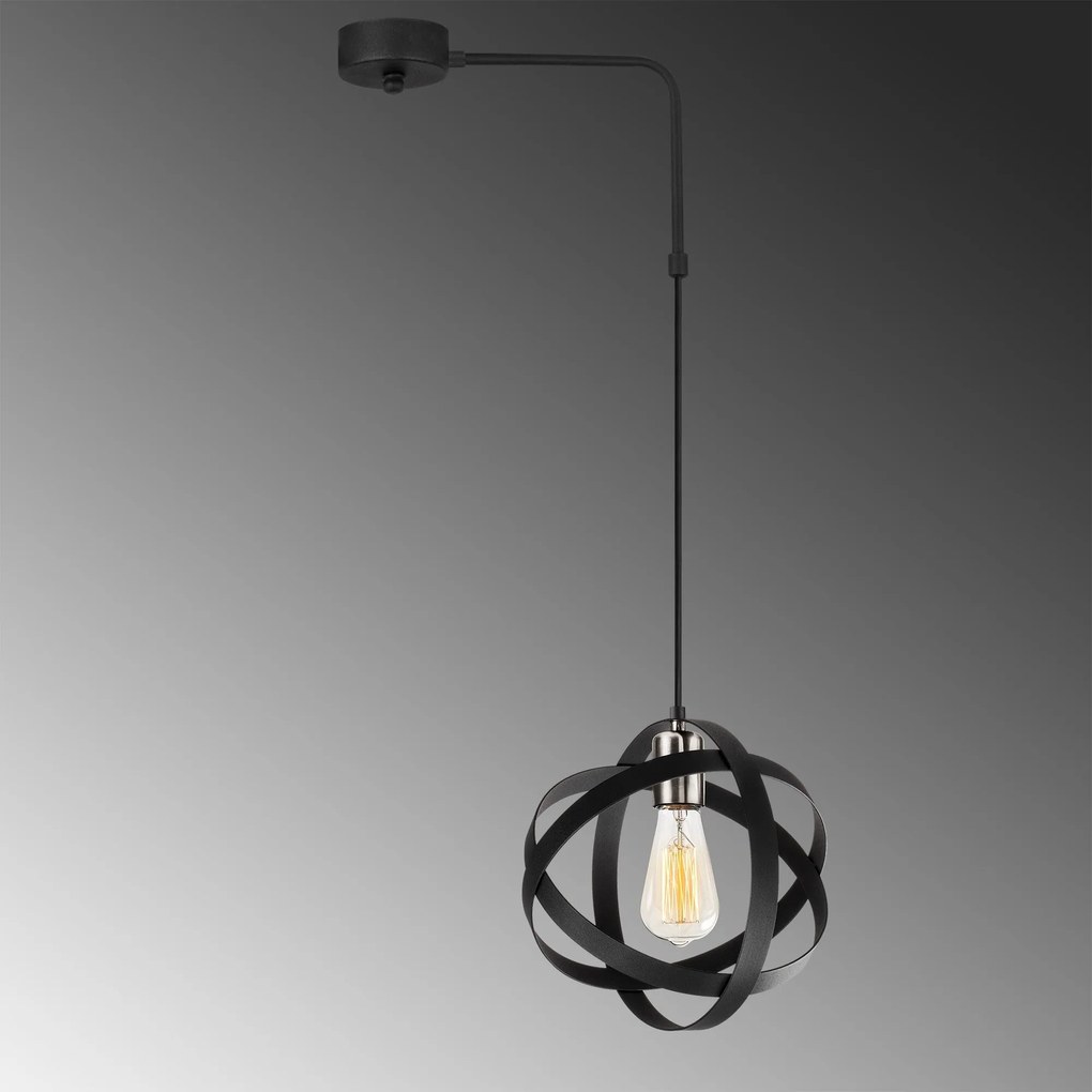 Chandelier Gezegen – Preto Níquel – 40 x 25 cm