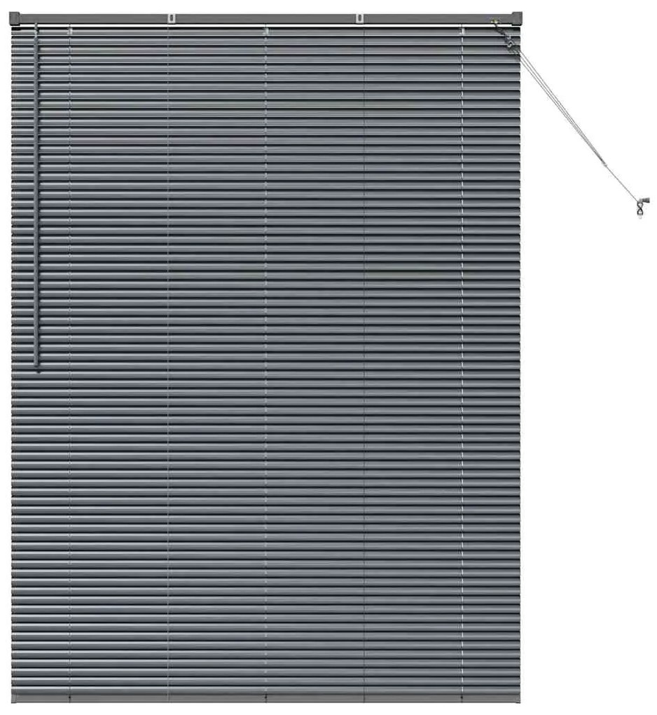 Persiana de Janela Cinzento-escuro 80 x 130 cm Alumínio