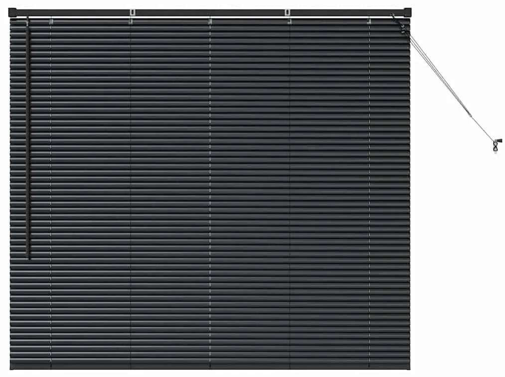 Persiana de Janela com cortinas Outros Manual Preto 80 x 130 cm Alumín