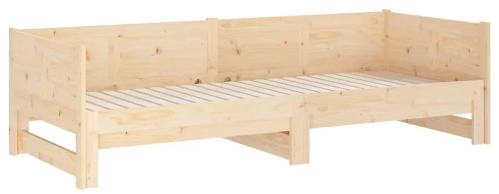 Estrutura sofá-cama de puxar 2x(90x200) cm pinho maciço