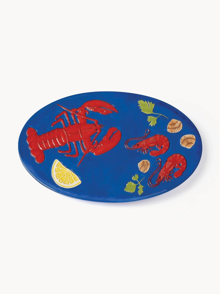 Travessa em dolomite pintada à mão De La Mer