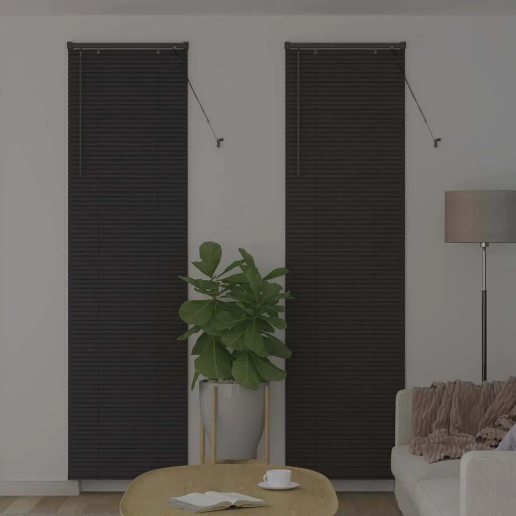 Persiana de Janela Cinzento-escuro 80 x 130 cm Alumínio