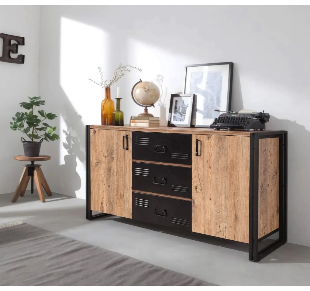 Conjunto de Mobiliário de Sala Cosmo – Pinho Atlântico – Consola: 160x