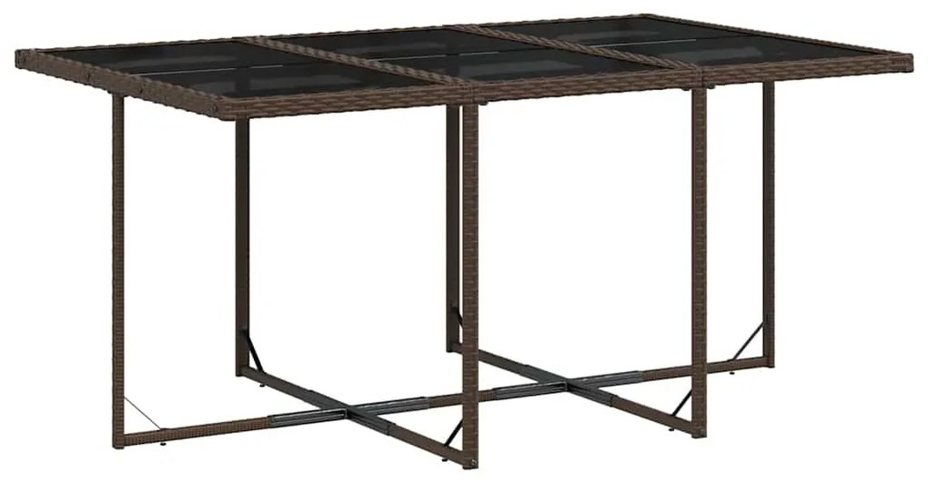 11 pcs conjunto jantar p/ jardim c/ almofadões vime PE castanho
