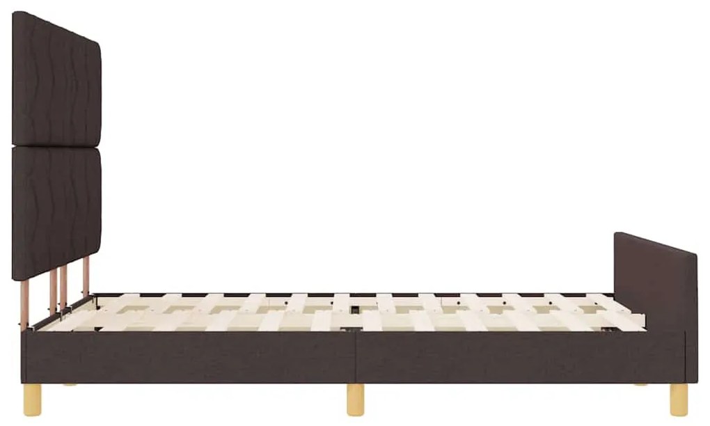 Estrutura de Cama vidaXL Castanho Escuro 140x200 cm em Tecido