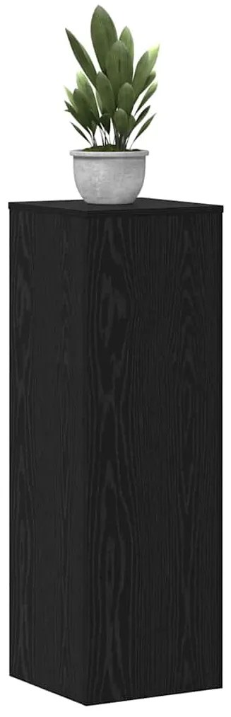 Suportes de Plantas - 2 pcs Carvalho Preto 33 x 33 x 100 cm, Madeira E