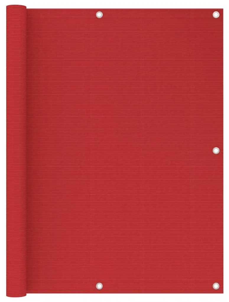 Tela de varanda 120x400 cm PEAD vermelho