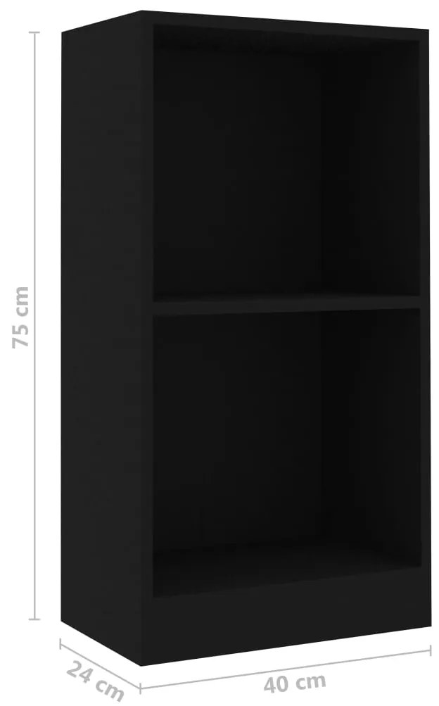 Estante 40x24x75 cm derivados de madeira preto