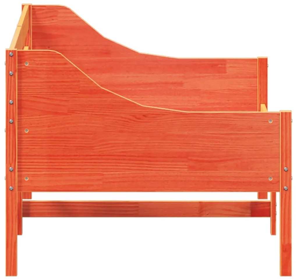Sofá-cama sem colchão 90x200 cm pinho maciço castanho-mel