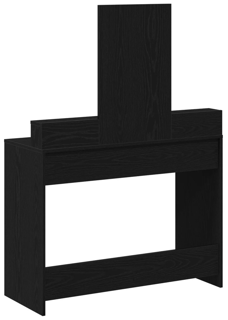Mesa de Maquiagem vidaXL com Gavetas em Madeira de Carvalho Preto 100x