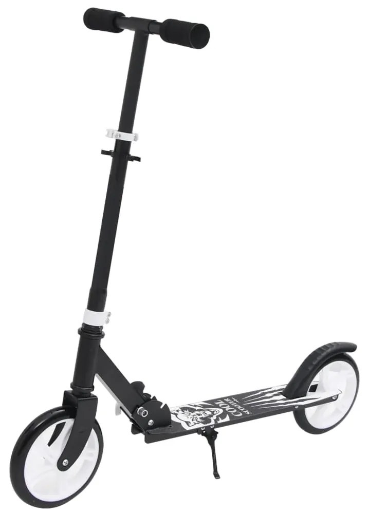 80260 vidaXL Trotinete infantil com 2 rodas guiador ajustável preto