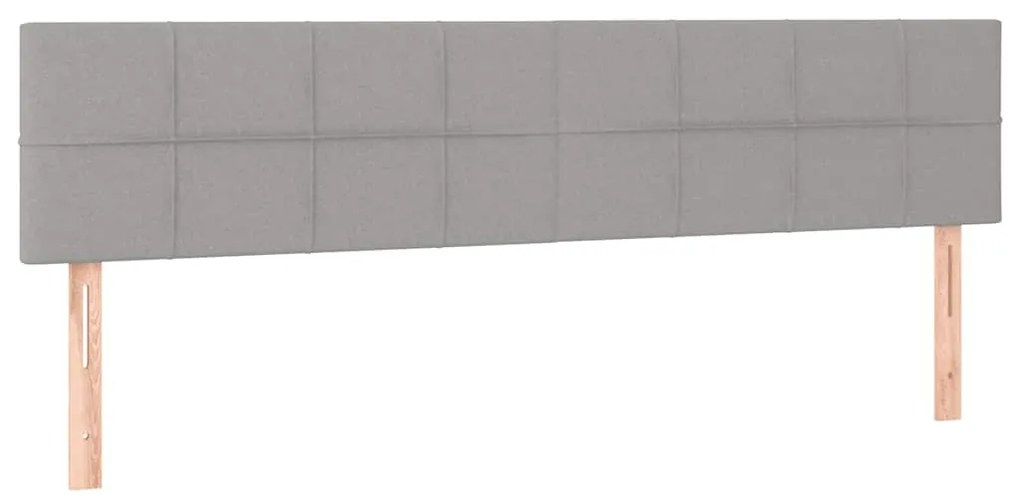 Cama boxspring com colchão 120x190 cm tecido cinzento-claro