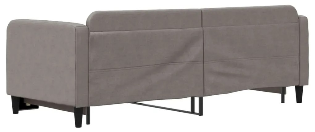 Sofá-cama com gavetão 80x200 cm tecido cinzento-acastanhado