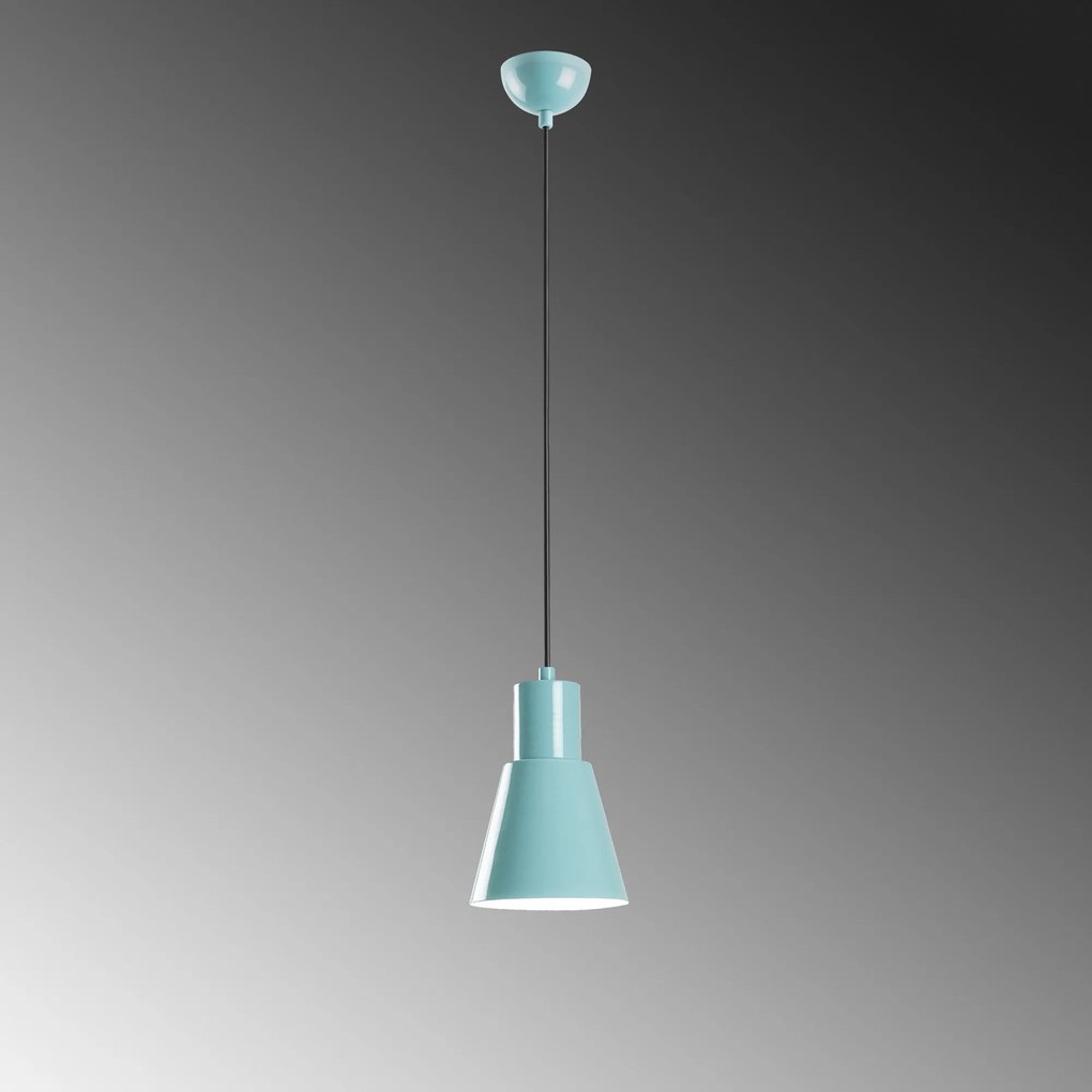 Candeeiro Suspenso Konıkkem – Turquesa – Ø14 h:20 cm