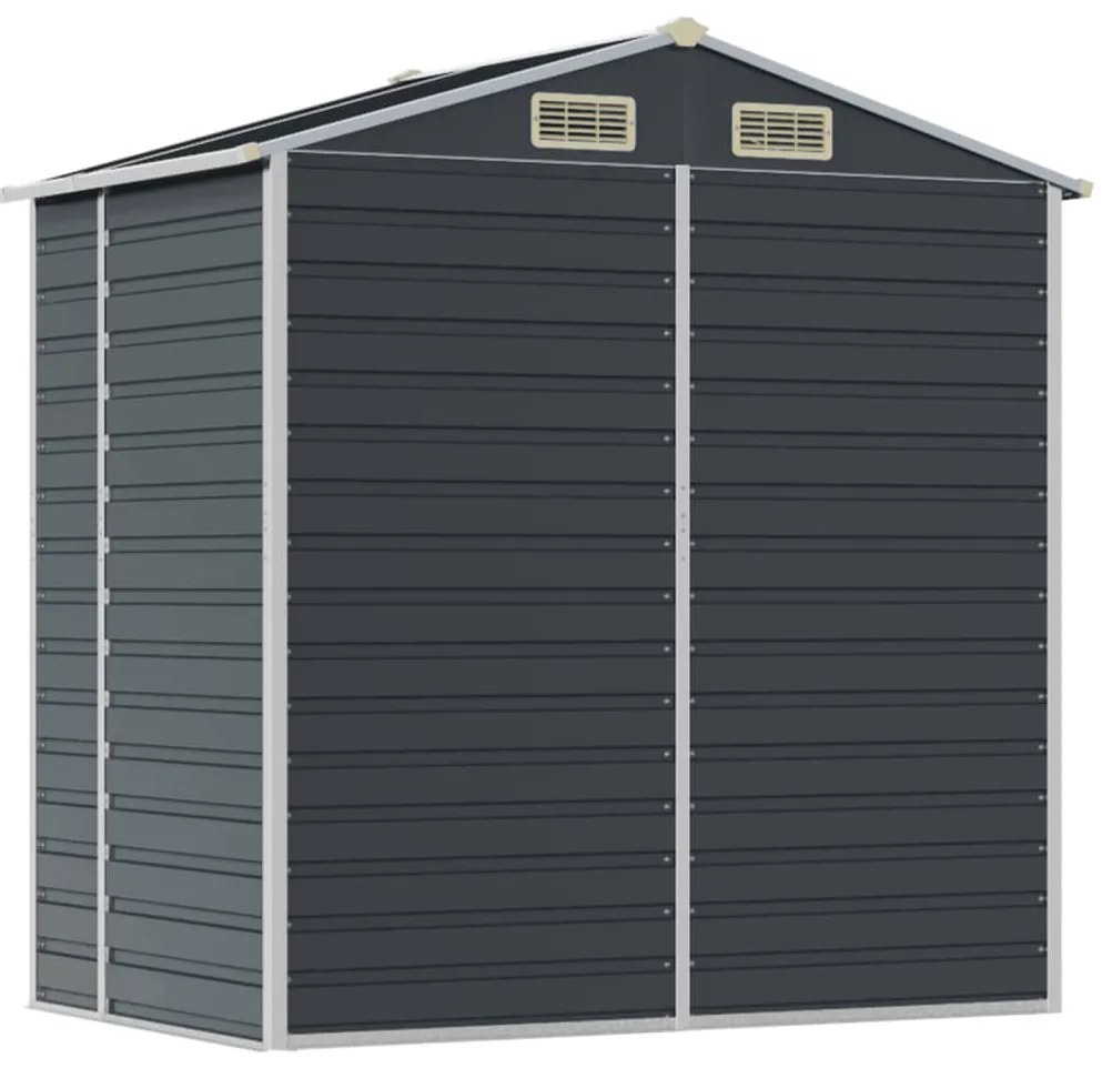 Abrigo de jardim 191x130x198 cm aço galvanizado antracite