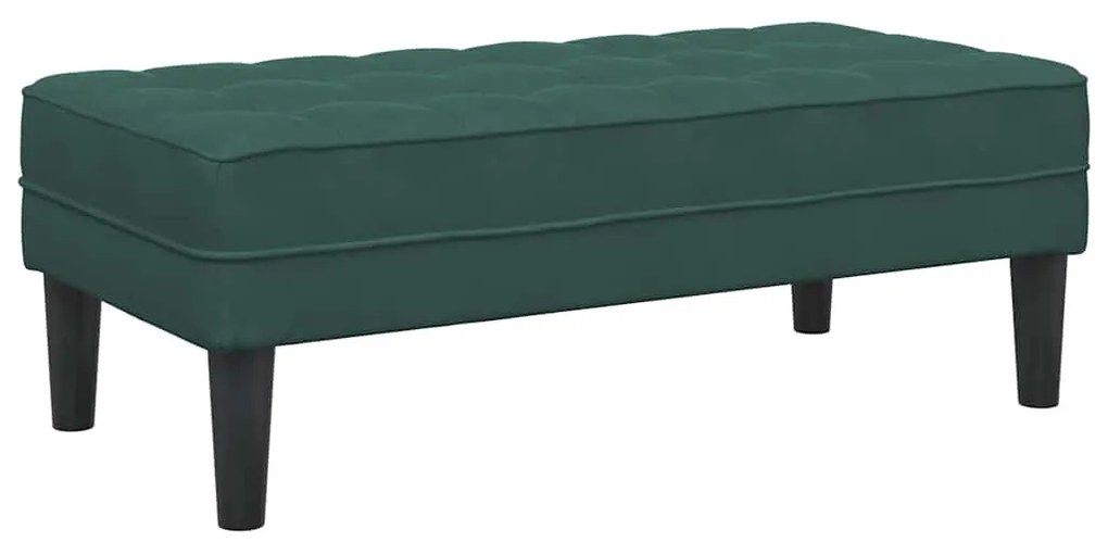 Banco Verde Escuro 113x57x39 cm Veludo