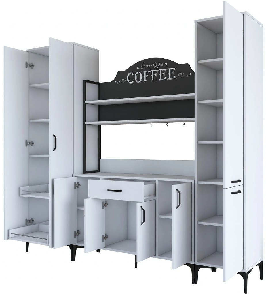 Armário Multiusos JE150 – Branco – 220x198,6x40 cm
