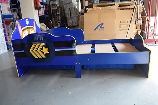 Cama infantil Patrulha Pata + colchão e almofada 143 cm x 72 cm AZUL