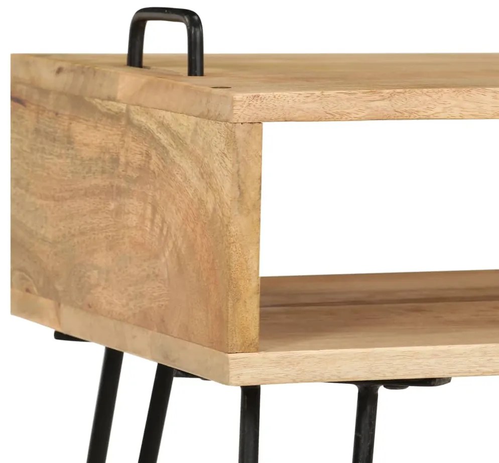 Mesa de centro em madeira de mangueira maciça 100x60x45 cm