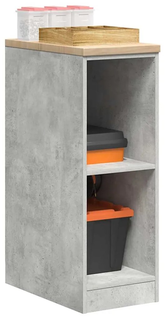 Armário de arrumação de garagem betão cinzento 30x51x85 cm