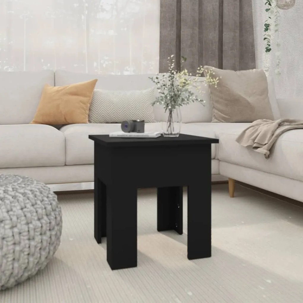 vidaXL Mesa de centro 40x40x42 cm derivados de madeira preto
