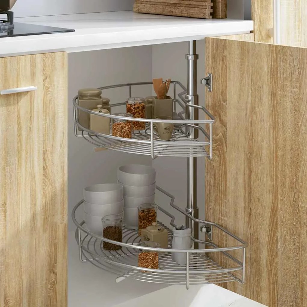 Unidade cestos p/ cozinha 2 pcs 180 graus 75x38x80 cm