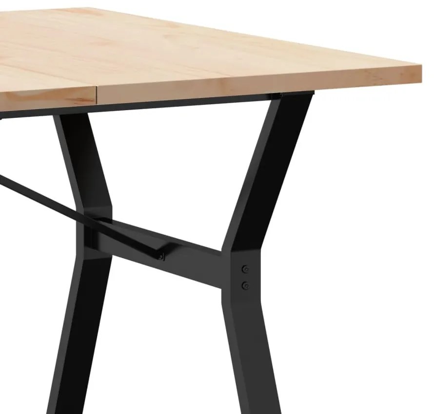 Mesa de jantar estrutura X 200x100x75,5 cm pinho/aço