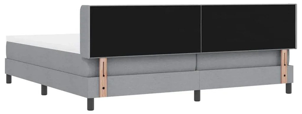 Cama Box com Colchão Cinza Claro, 200x200 cm