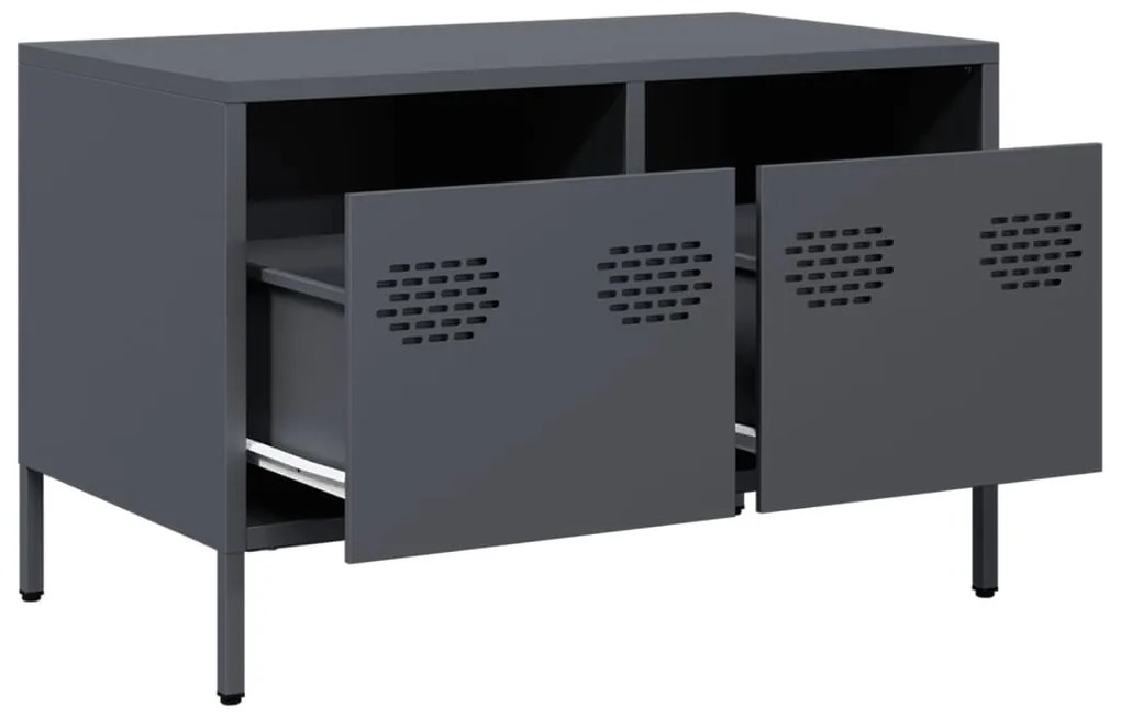 Móvel de TV 68x39x43,5 cm aço laminado a frio antracite