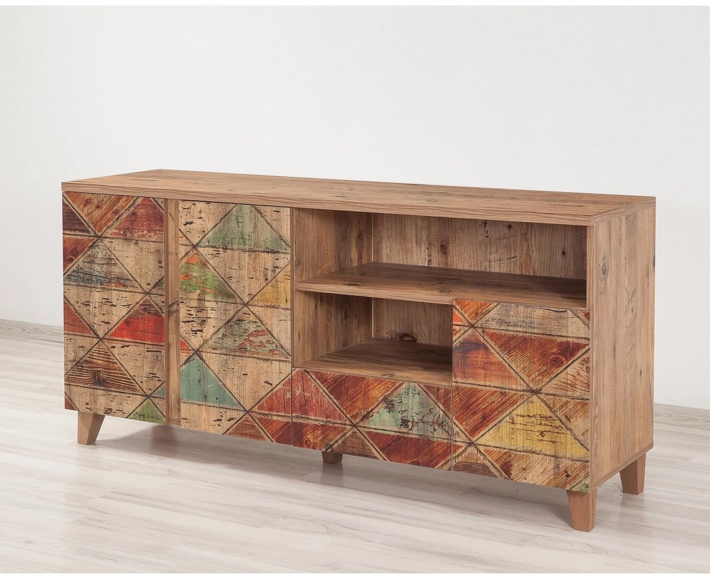 Móvel TV Marina – Pinho Atlântico – 160 cm x 65 cm x 45 cm