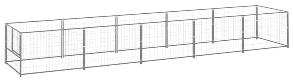 Canil para cães 5 m² aço prateado