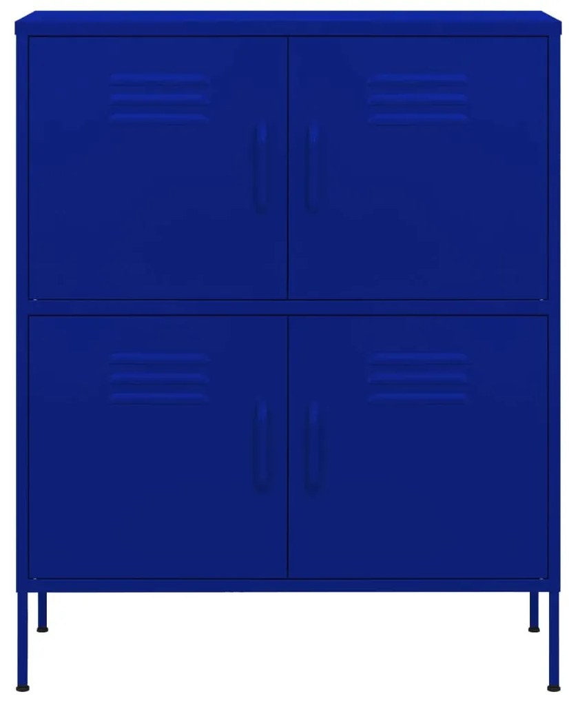 Armário de arrumação aço 80x35x101,5 cm azul-marinho