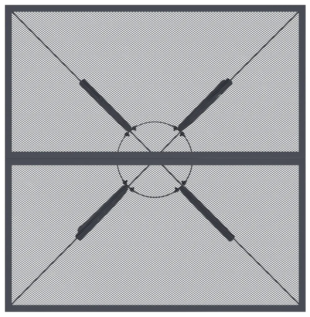 Mesa de jardim 80x80x72,5 cm malha de aço antracite